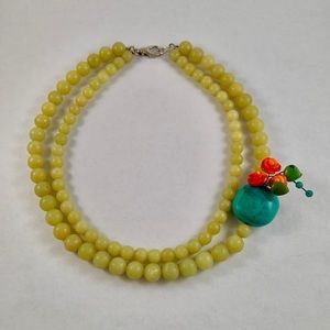 Semi precious statement choker